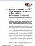 Cover page: Extreme ultraviolet microscope characterization using photomask surface roughness