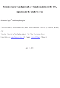 Cover page: Seismic rupture and ground accelerations induced by CO2 injection in the shallow crust