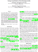 Cover page: Testing Causal Models of Word Meaning in LLMs