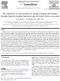 Cover page: The sensitivity of carbon fluxes to spring warming and summer drought depends on plant functional type in boreal forest ecosystems