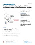 Cover page: Targeting ABL-IRE1α Signaling Spares ER-Stressed Pancreatic β Cells to Reverse Autoimmune Diabetes.