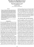 Cover page: When Robot Gaze Helps Human Listeners: Attentional versus Intentional Account