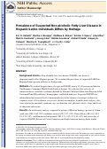 Cover page: Prevalence of Suspected Nonalcoholic Fatty Liver Disease in Hispanic/Latino Individuals Differs by Heritage