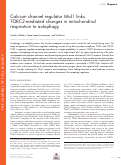 Cover page: Calcium channel regulator Mid1 links TORC2-mediated changes in mitochondrial respiration to autophagy