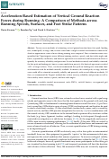 Cover page: Acceleration-Based Estimation of Vertical Ground Reaction Forces during Running: A Comparison of Methods across Running Speeds, Surfaces, and Foot Strike Patterns.