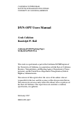 Cover page: DYN-OPT Users Manual