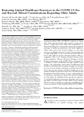 Cover page: Rationing Limited Healthcare Resources in the COVID-19 Era and Beyond: Ethical Considerations Regarding Older Adults.