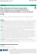 Cover page: Risk and protective factors associated with substance use among Puerto Rican youths after Hurricane María: a cross-sectional study