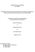 Cover page: The Biological Characteristics, Ecological Role and Evolutionary Significance of Dickinsonia and Other Modular Organisms of the Ediacara Biota