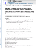 Cover page: Respiratory events after intensive care unit discharge in trauma patients: Epidemiology, outcomes, and risk factors