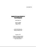 Cover page: Applying Performance Indicators in Transit Management