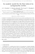 Cover page: An analytic model for the flow induced in syringomyelia cavities