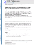 Cover page: Student obesity prevalence and behavioral outcomes for the Massachusetts Childhood Obesity Research Demonstration project