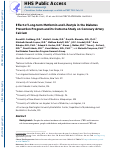 Cover page: Effect of Long-Term Metformin and Lifestyle in the Diabetes Prevention Program and Its Outcome Study on Coronary Artery Calcium