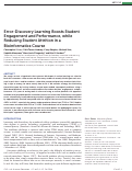 Cover page: Error-Discovery Learning Boosts Student Engagement and Performance, while Reducing Student Attrition in a Bioinformatics Course.