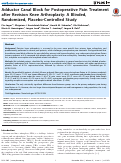 Cover page: Adductor Canal Block With Continuous Infusion Versus Intermittent Boluses and Morphine Consumption