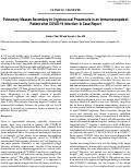 Cover page: Pulmonary Masses Secondary to Cryptococcal Pneumonia in an Immunocompetent Patient after COVID-19 Infection: A Case Report