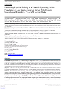 Cover page: Promoting Physical Activity in a Spanish-Speaking Latina Population of Low Socioeconomic Status With Chronic Neurological Disorders: Proof-of-Concept Study.