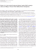 Cover page: Evidence for corticostriatal dysfunction during cognitive skill learning in adolescent siblings of patients with childhood-onset schizophrenia.