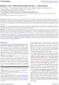 Cover page: Humidity’s Role in Heat-Related Health Outcomes: A Heated Debate