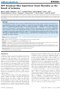 Cover page: APP Knockout Mice Experience Acute Mortality as the Result of Ischemia