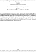 Cover page: Perceptions of Compromise: Comparing Consqequentialist and Conctractualist Accounts