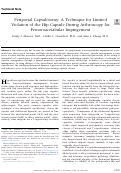 Cover page: Periportal Capsulotomy: A Technique for Limited Violation of the Hip Capsule During Arthroscopy for Femoroacetabular Impingement