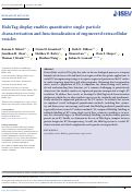 Cover page: HaloTag display enables quantitative single-particle characterisation and functionalisation of engineered extracellular vesicles.