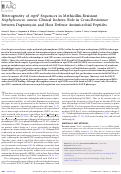 Cover page: Heterogeneity of mprF Sequences in Methicillin-Resistant Staphylococcus aureus Clinical Isolates: Role in Cross-Resistance between Daptomycin and Host Defense Antimicrobial Peptides