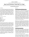 Cover page: Digoxin Toxicity Presenting as “Stomach Upset” and “Fatigue”