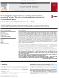 Cover page: Increasing public support for food-industry related, obesity prevention policies: The role of a taste-engineering frame and contextualized values