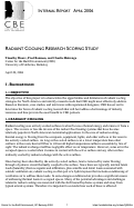 Cover page: Radiant cooling research scoping study