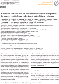 Cover page: A standard test case suite for two-dimensional linear transport on the sphere: Results from a collection of state-of-the-art schemes