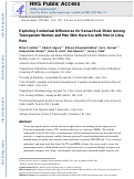 Cover page: Exploring Contextual Differences for Sexual Role Strain Among Transgender Women and Men Who Have Sex with Men in Lima, Peru