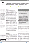 Cover page: Young-onset colorectal cancer risk among individuals with iron-deficiency anaemia and haematochezia