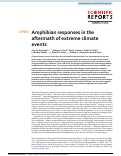 Cover page: Amphibian responses in the aftermath of extreme climate events