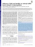 Cover page: Influences of light and humidity on carbonyl sulfide-based estimates of photosynthesis