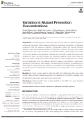 Cover page: Variation in Mutant Prevention Concentrations