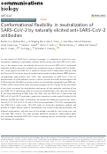 Cover page: Conformational flexibility in neutralization of SARS-CoV-2 by naturally elicited anti-SARS-CoV-2 antibodies