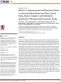 Cover page: Effects of Arabinoxylan and Resistant Starch on Intestinal Microbiota and Short-Chain Fatty Acids in Subjects with Metabolic Syndrome: A Randomised Crossover Study