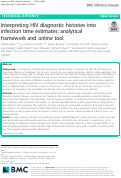 Cover page: Interpreting HIV diagnostic histories into infection time estimates: analytical framework and online tool