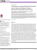 Cover page: A Trichomonas vaginalis Rhomboid Protease and Its Substrate Modulate Parasite Attachment and Cytolysis of Host Cells