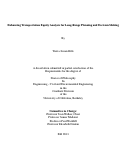 Cover page: Enhancing Transportation Equity Analysis for Long Range Planning and Decision Making