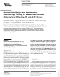 Cover page: Human Birth Weight and Reproductive Immunology: Testing for Interactions between Maternal and Offspring KIR and HLA-C Genes