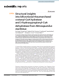 Cover page: Structural insights into bifunctional thaumarchaeal crotonyl-CoA hydratase and 3-hydroxypropionyl-CoA dehydratase from Nitrosopumilus maritimus