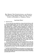 Cover page: Rap Sheets: The Constitutional and Societal Complications Arising From the Use of Rap Lyrics as Evidence at Criminal Trials