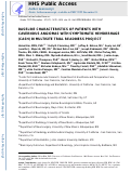 Cover page: Baseline Characteristics of Patients With Cavernous Angiomas With Symptomatic Hemorrhage in Multisite Trial Readiness Project