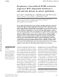 Cover page: Respiratory virus–induced EGFR activation suppresses IRF1-dependent interferon λ and antiviral defense in airway epithelium