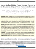 Cover page: Intramedullary Nailing Versus External Fixation in the Treatment of Open Tibial Fractures in Tanzania: Results of a Randomized Clinical Trial.