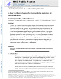 Cover page: A new test bench system for hammer drills: Validation for handle vibration